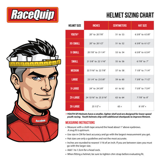 RaceQuip OF25 SA2025 WH SML HELMET