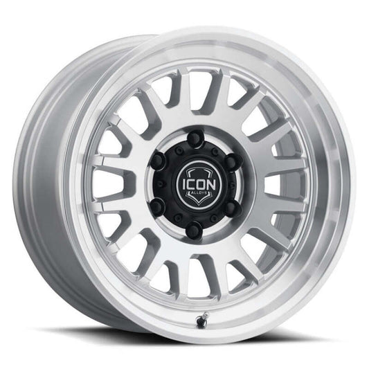 ICON Anza 17x8.5 / 6x5.5 / 25mm / 5.75in BS Silver Machined Wheel