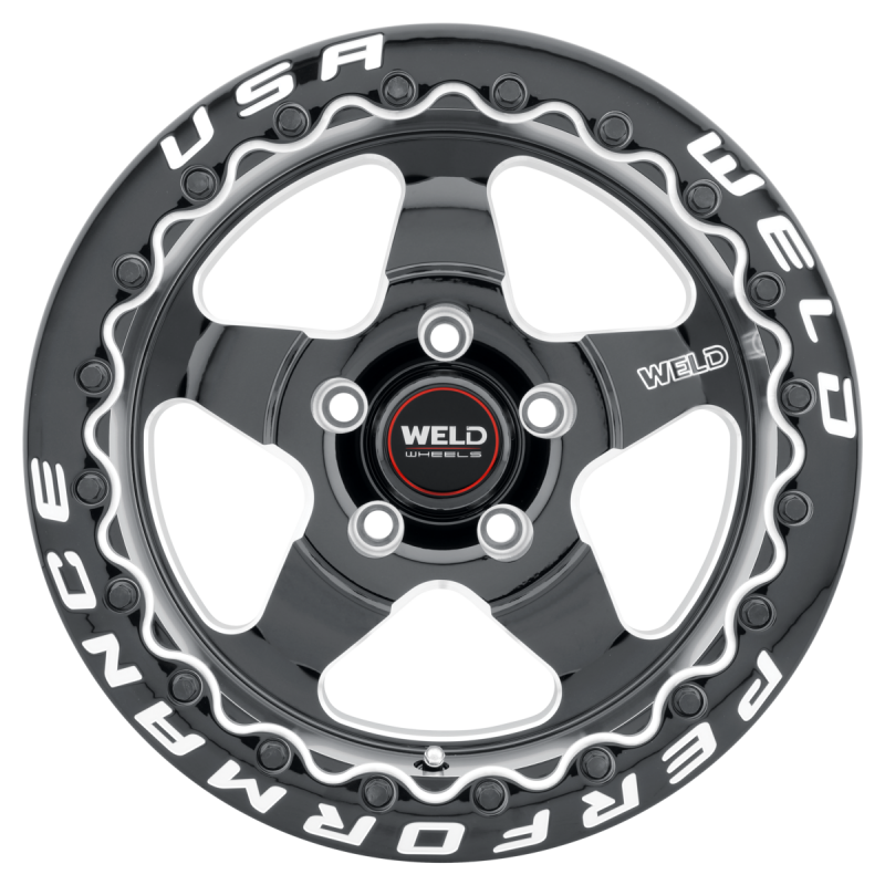 Weld S904 17x10 Ventura Beadlock 5x139.7 ET38 BS7.00 Gloss Black MIL Dia 78.1