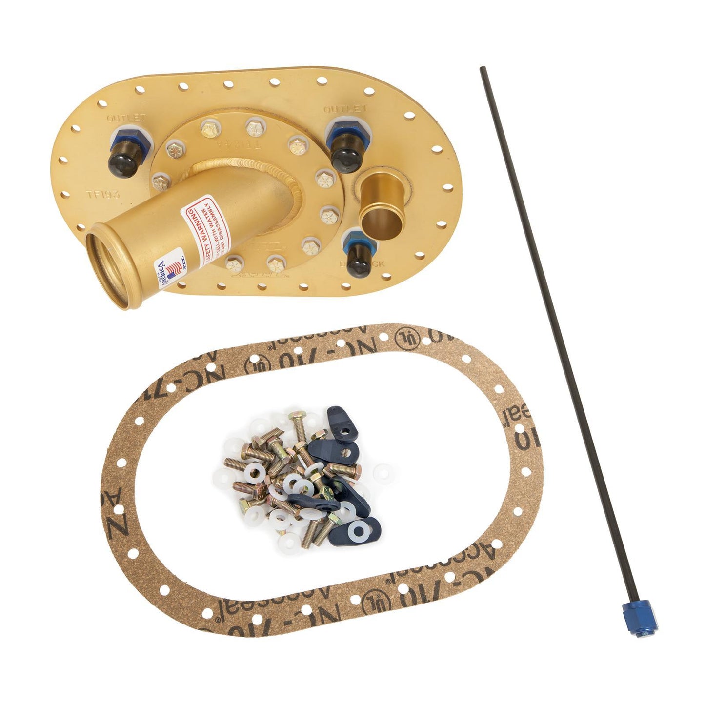 2-1/4in O.D. Fill w/ Fla pper Valve Assy. 1in Ve