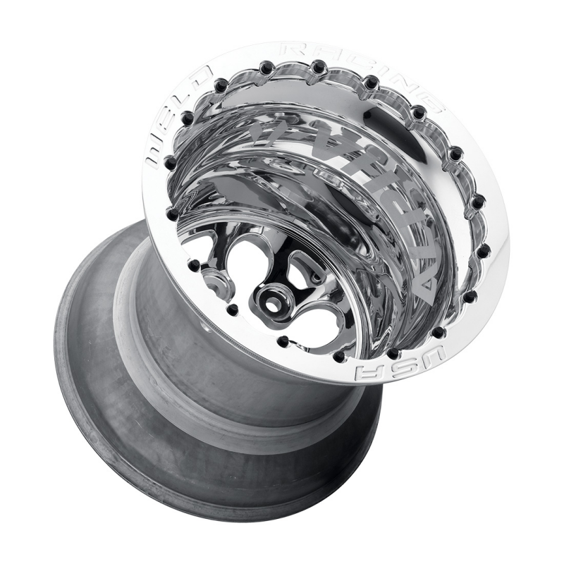 Weld Alpha-1 15x10 / 5x4.75 BP / 5in. BS Polished Wheel - Polished Double Beadlock MT