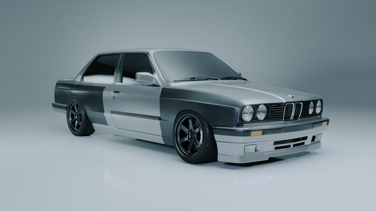 Big Duck Club BMW E30 Sedan Overfender - M3 Style (50mm) - manufacturer product example