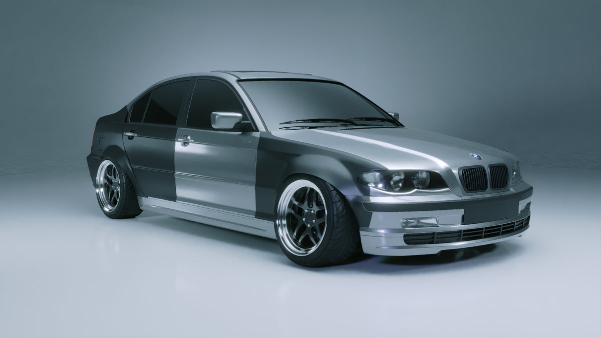 Big Duck Club BMW E46 Sedan Overfenders - manufacturer product example