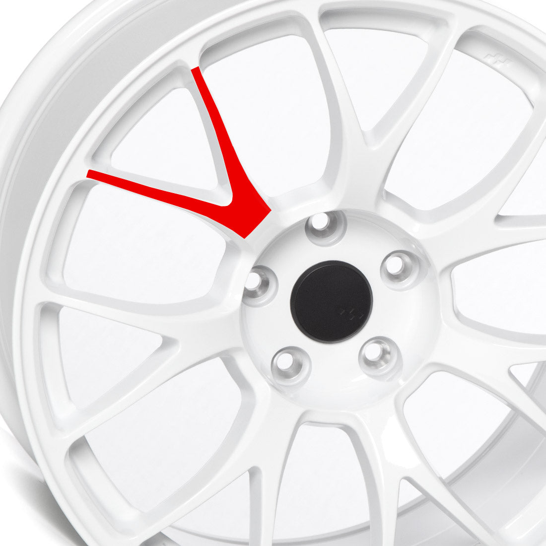 Circuit Performance 17-inch CSF2 gloss red spoke decals