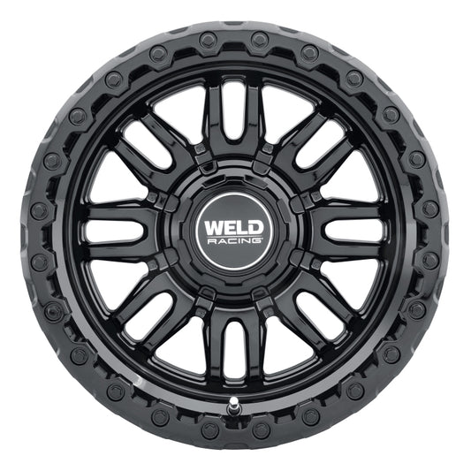 Weld Off-Road Swift 17x9in - 8x180 BP - ET-12 - 124.3mm CB - Gloss Black Wheel & Ring