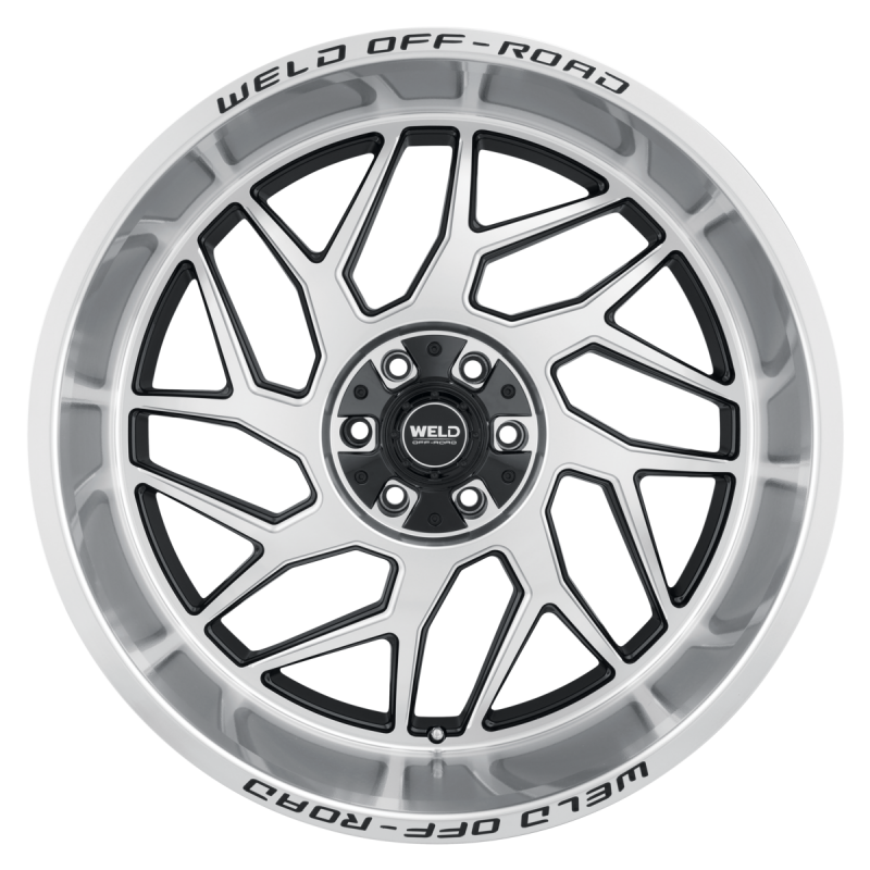 Weld Off-Road W118 22X12 Fulcrum 6X135 6X139.7 ET-44 BS4.75 Gloss Black w/ Machine Lip 106.1
