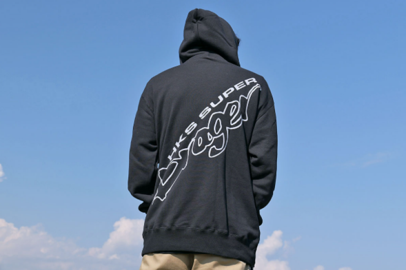 HKS HOODIE SUPER DRAGER BLACK L
