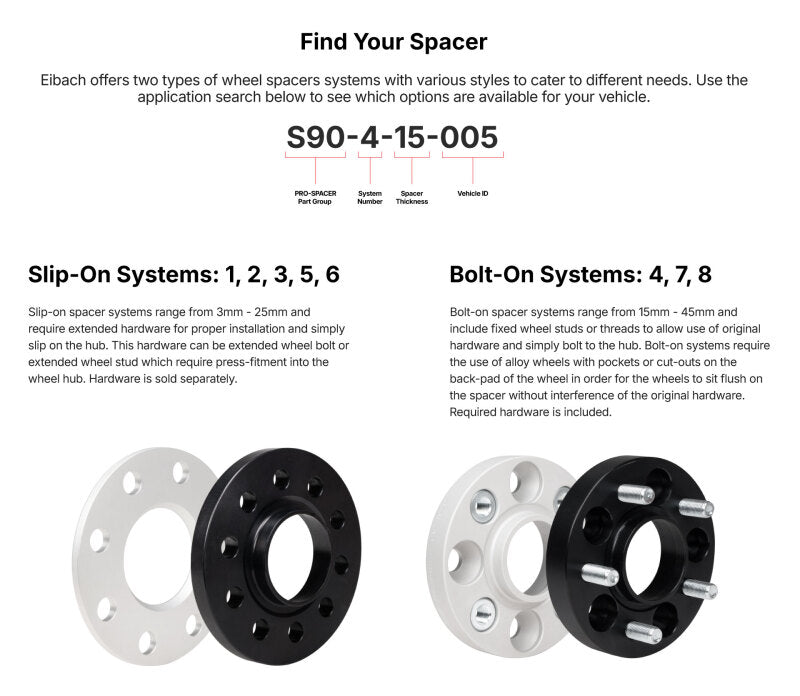 Eibach Pro-Spacer Kit 25mm Spacer 5x114.3 Bolt Pattern 67.1mm Hub for 04-09 Mazda3 / 03-08 Mazda 6