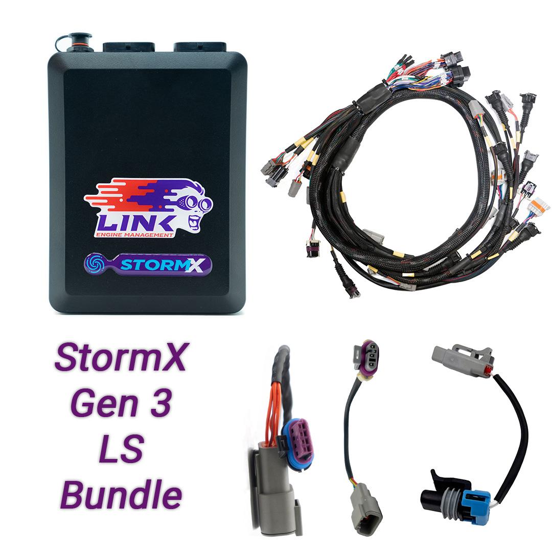 Link ECU Gen3 LS Cable Throttle Bundle: G4X StormX ECU + LS Engine Harness bundle — SKU 108-9005B