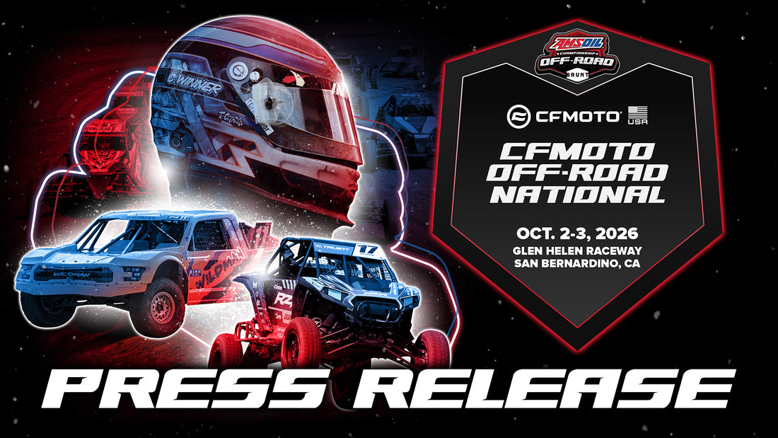 AMSOIL Championship Off-Road PRO trucks racing at the 2026 Glen Helen finale