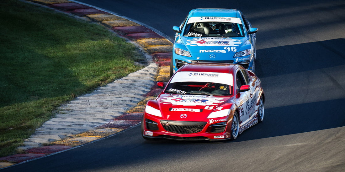 SCCA Runoffs race cars cornering at Road America