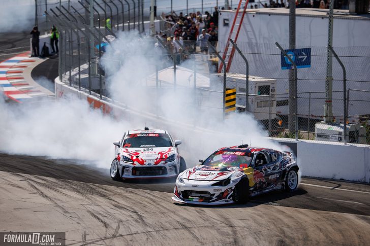 Conor Shanahan and Ken Gushi during Formula DRIFT Long Beach Round 1 in 2026