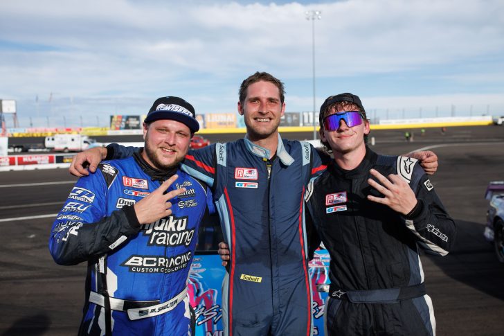 Matt Shulman, Brian Wills and Jacob Duncan during the exact 2026 Formula DRIFT Las Vegas Bullring weekend
