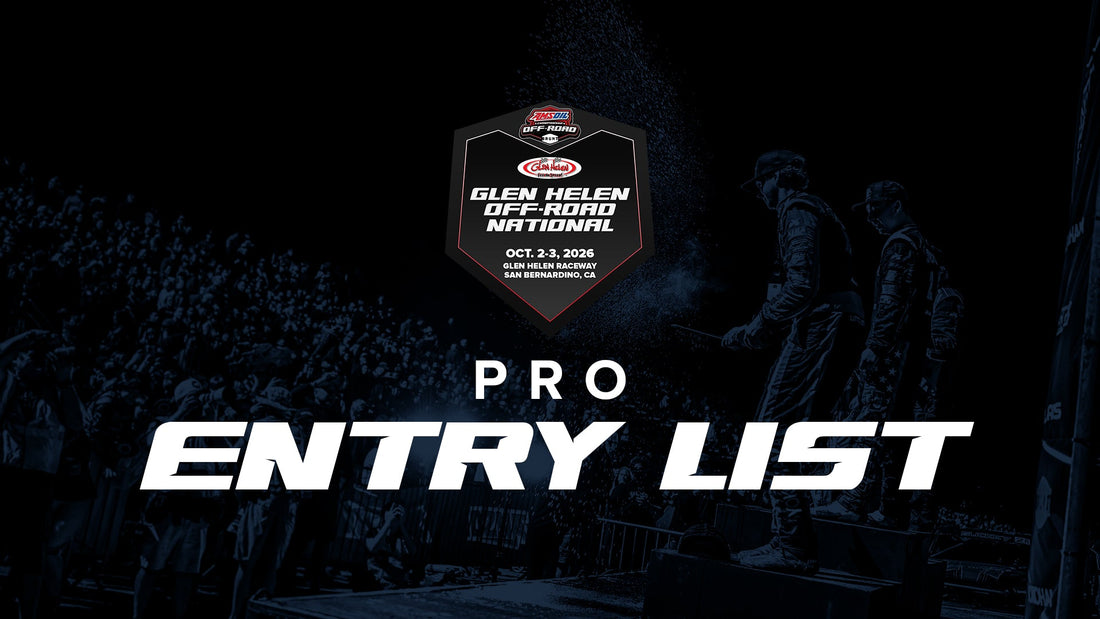 Official 2026 Glen Helen CFMOTO Off-Road National entry list graphic