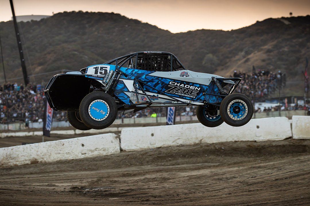 Short-course off-road buggy airborne at Glen Helen Raceway