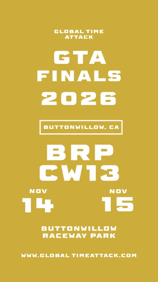 2026 Global Time Attack Finals poster for Buttonwillow Raceway Park