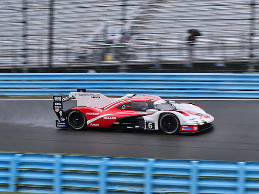 The number 6 Porsche Penske Motorsport Porsche 963 during practice at Watkins Glen in June 2023.