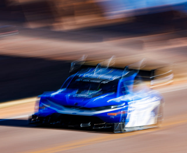 2026 Pikes Peak International Hill Climb competition car on the mountain