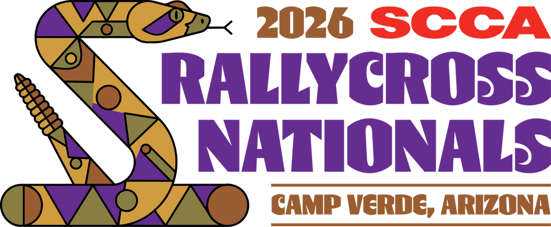 2026 SCCA RallyCross National Championships event graphic for Camp Verde, Arizona