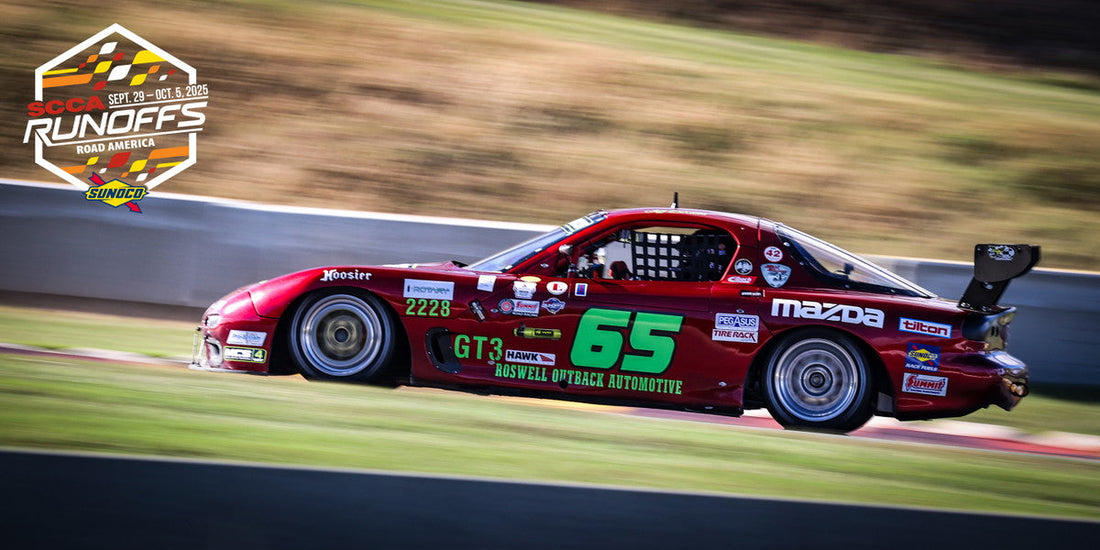 SCCA race car at Road America during Runoffs competition