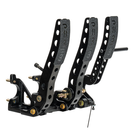 Wilwood 340-12410 floor-mount brake clutch and throttle pedal assembly with balance bar