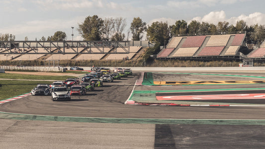 Representative road-racing cars competing together on a permanent circuit
