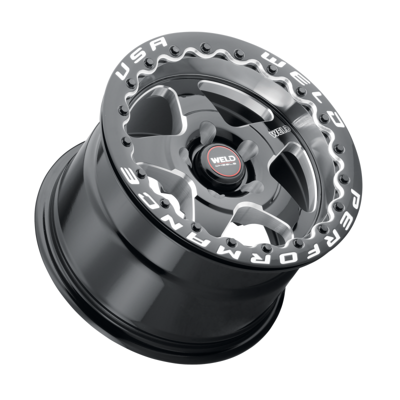 Weld S904 17x10 Ventura Beadlock 5x139.7 ET38 BS7.00 Gloss Black MIL Dia 78.1