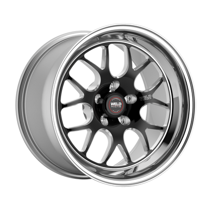 Weld S77 15x8 / 5x4.5 BP / 5.5in. BS 25mm Offset 3.18ID  Black Wheel (Medium Pad) - Non-Beadlock