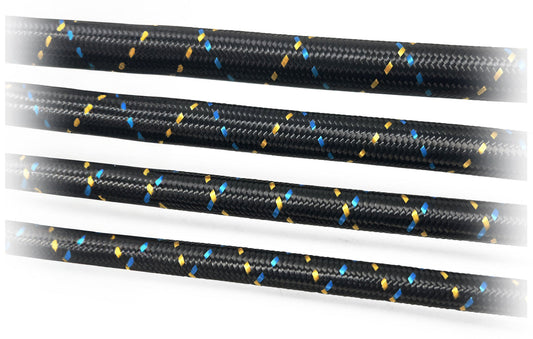 GReddy AN16 Reusable Hose Nylon Braided, Black/Gold/Blue