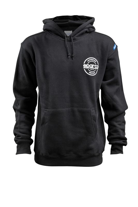 Sparco Sweatshirt Hooded S-Seal Blk Med