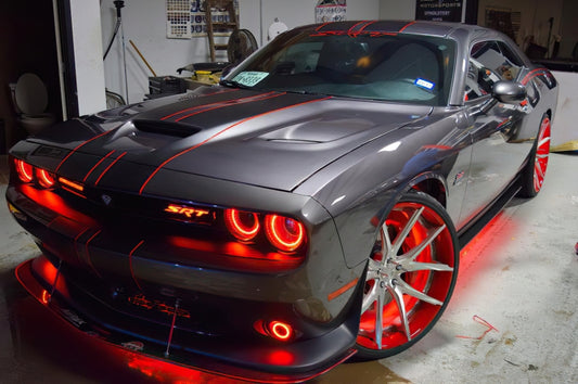 Oracle 15-23 Dodge Challenger LED Headlight Halo Kit - Red