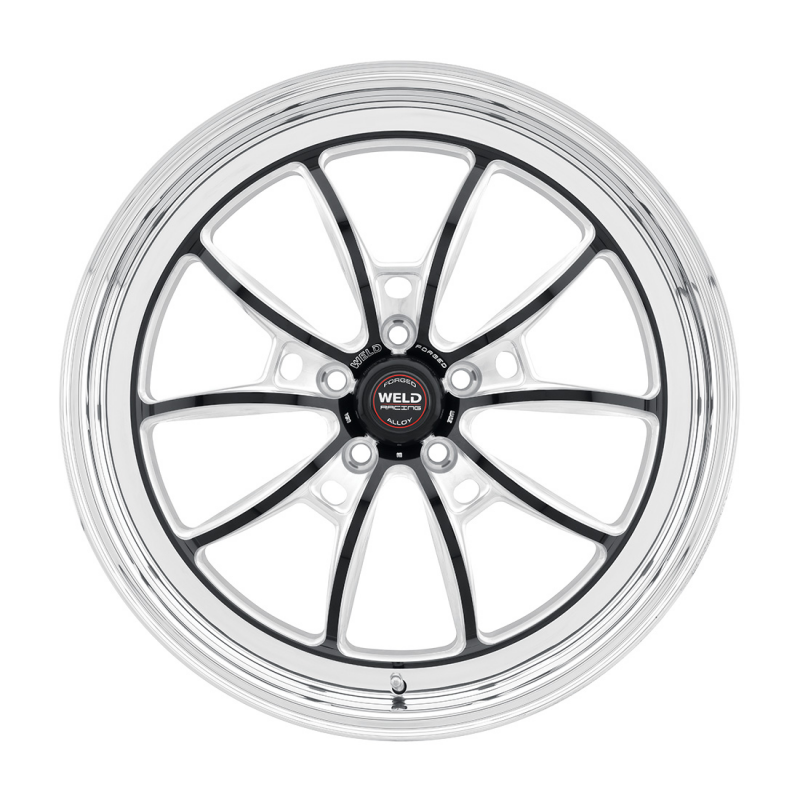 Weld S80 20x9 / 5x127 BP / 5.75in BS (+19 Offset) Black Center - Polished Shell - Non-Beadlock