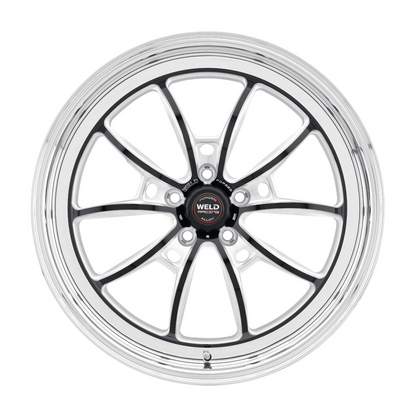 Weld S80 20x9 / 5x127 BP / 5.75in BS (+19 Offset) Black Center - Polished Shell - Non-Beadlock