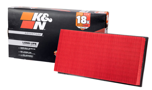 K&N Advantage Air Filter 18K Miles Audi 96-07 Seat 99-05 Skoda 96-04 VW 97-09