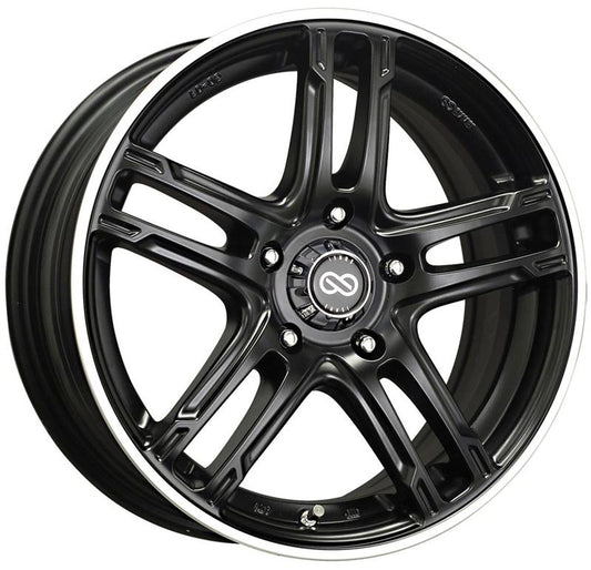 Enkei FD-05 17X7 5x112 50mm Offset 72.62mm Bore Black Machined Wheel (MOQ 40)