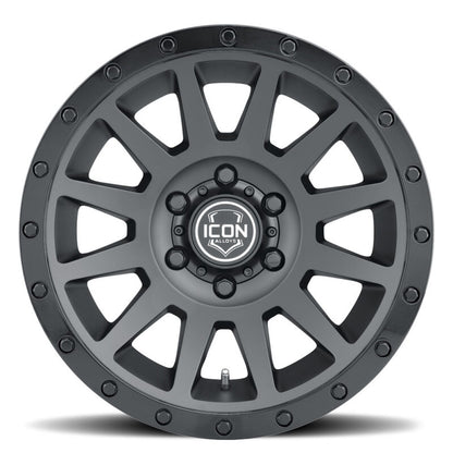 ICON Compression 18x9 / 5x5 / -12mm / 4.5in BS Double Black Wheel