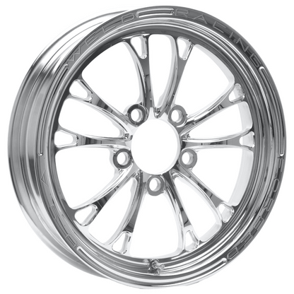 Weld V-Series 1-Piece 17x4.5 / 5x120 BP / 2.25in. BS Polished Wheel - Non-Beadlock