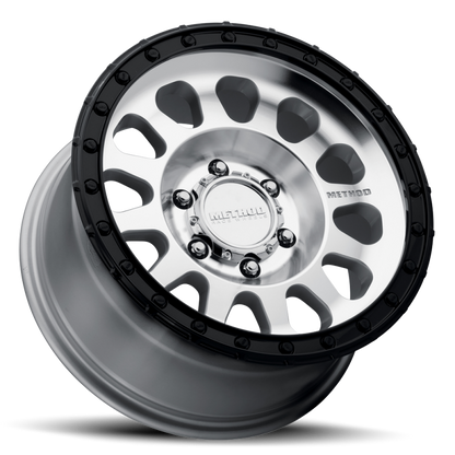 Method MR315 17x9 -12mm Offset 6x5.5 106.25mm CB Machined Wheel - Gloss Black Lip