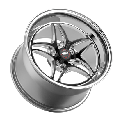 Weld S81 18x10 / 5x4.75 BP / 6.6in BS +28mm ET High Pad Black Center Wheel
