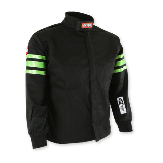 RaceQuip Green Trim SFI-1 JR. Jacket - Kids Large