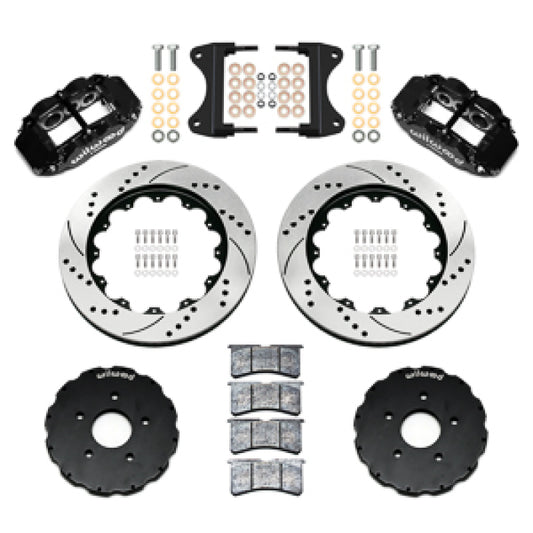 Wilwood 14-19 Chevrolet Corvette C7 Forged Narrow Superlite 6R Front BBK - 14.00 Rotor SRP - Black