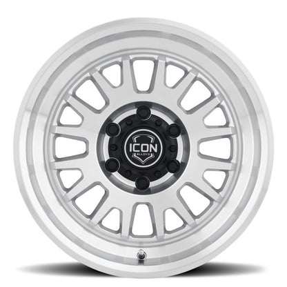 ICON Anza 17x8.5 / 5x5 / -6mm / 4.5in BS Silver Machined Wheel
