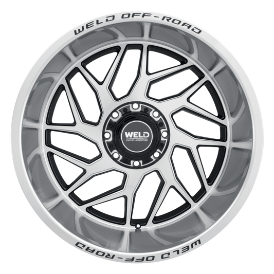 Weld Fulcrum 22x12 / 8x170 / 4.75 BS / 125.1 HB - Gloss Black Machined - Non-BL Wheel