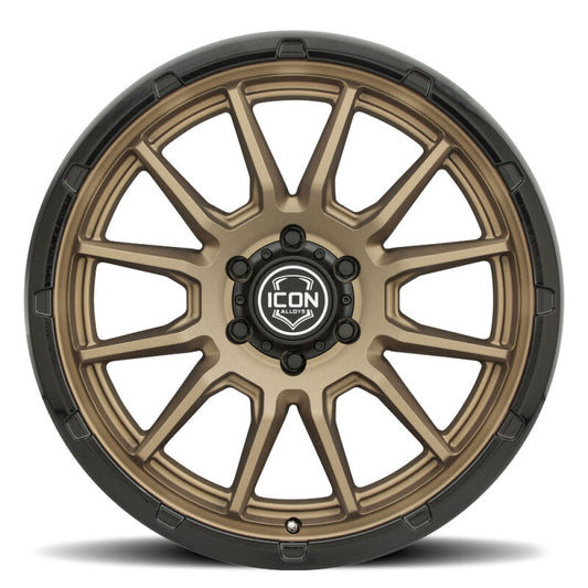 ICON Alloys Cajon 20x9 / 6x5.5 / 0mm / 5in BS Satin Bronze Wheel w/ GB Lip