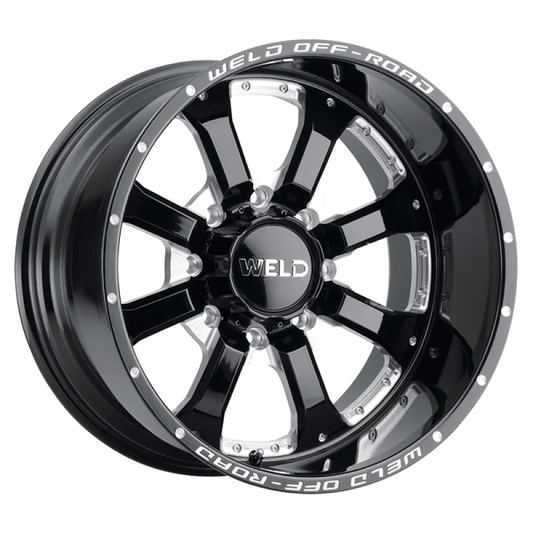 Weld Off-Road W125 20X9 Granada Eight 8x170 ET00 BS5.00 Gloss Black MIL 125.1