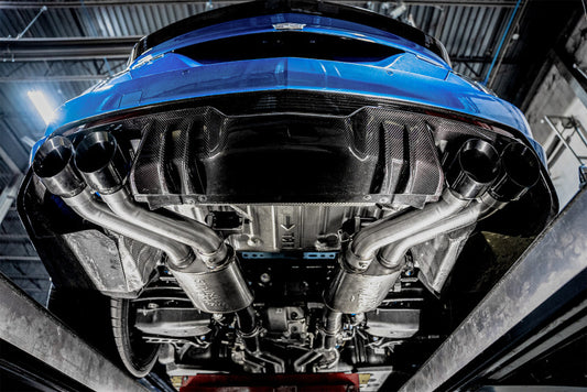 Stainless Works 22-25 Cadillac CT5-V Blackwing Catback Exhaust - Black Chrome Tips