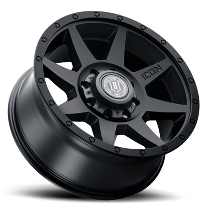 ICON Rebound 20x9 / 8x6.5in / 12mm / 5.5in BS Double Black Wheel