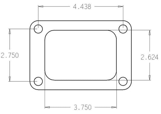 Cometic Garrett T6 .010in Rubber Coated Stainless Turbo Inlet Flange Gasket