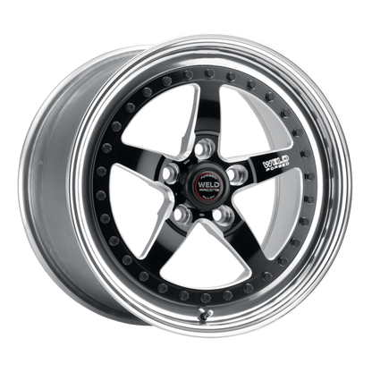 Weld Weldstar 17x5 / 5x4.5 BP / 2.2in. BS Black Wheel - High Pad
