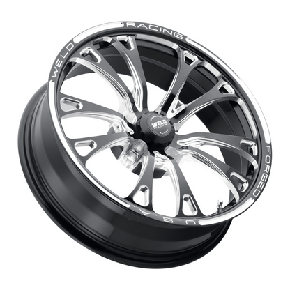 Weld V-Series 1-Piece 15x3.5 / Spindle Mount / 1.75in. BS Gloss Black Milled Wheel